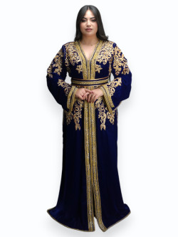 Caftan Layali Al Dahab Bleu Royal