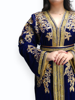 Caftan Layali Al Dahab Bleu Royal