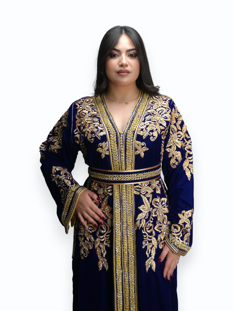 Caftan Layali Al Dahab Bleu Royal