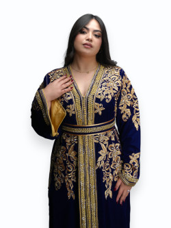 Caftan Layali Al Dahab Bleu Royal