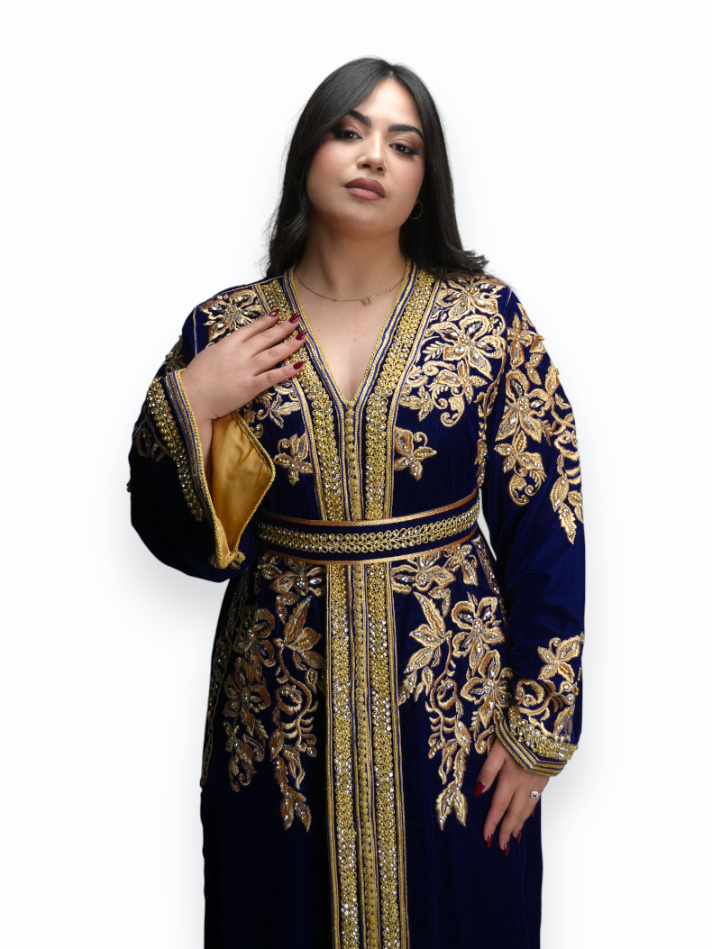 Caftan Layali Al Dahab Bleu Royal