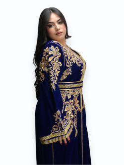 Caftan Layali Al Dahab Bleu Royal