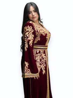 Caftan Layali Al Dahab Bordeaux
