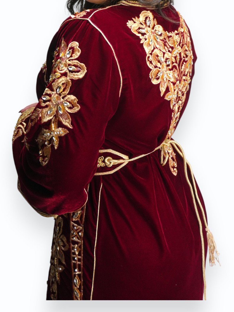 Caftan Layali Al Dahab Bordeaux