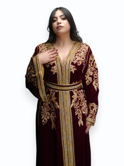 Caftan Layali Al Dahab Bordeaux