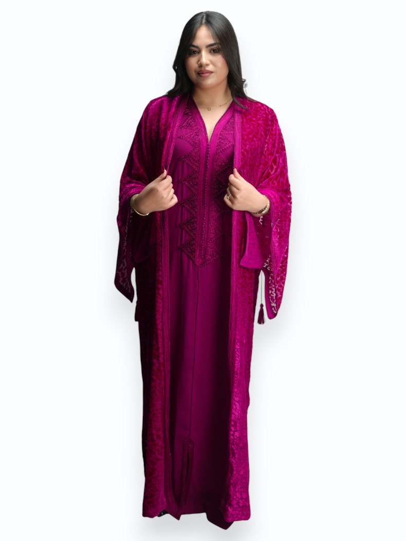 Kimono Grenat Royal Deux Pièces