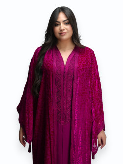 Kimono Grenat Royal Deux Pièces
