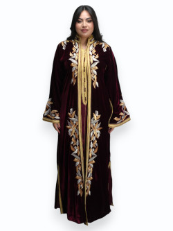 Kimono Velours Prestige Bordeaux Deux Pièces